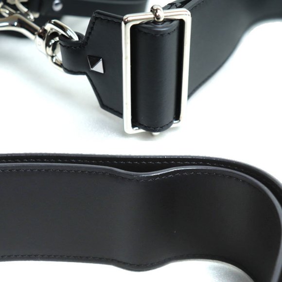 VALENTINO GARAVANI Black Leather Shoulder Bag - Picture 6 of 9